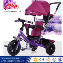 Triciclo del bebé más vendido 2015 hecho en China / comprar triciclo para niños de Yimei bike / 3 ruedas empujar a lo largo del triciclo con dosel